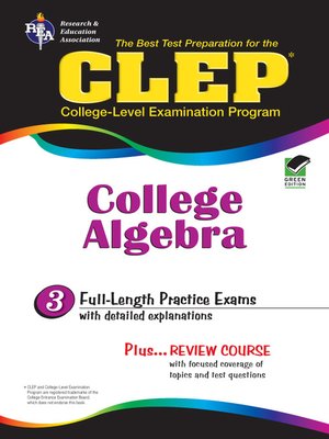cover image of CLEP College Algebra